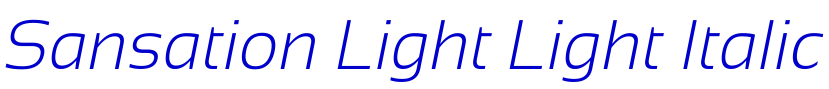 Sansation Light Light Italic フォント